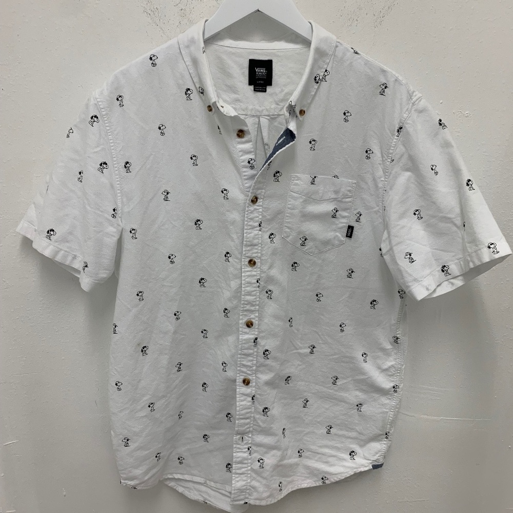 Vans Peanuts by Schulz White Oxford Classic Fit Size Large